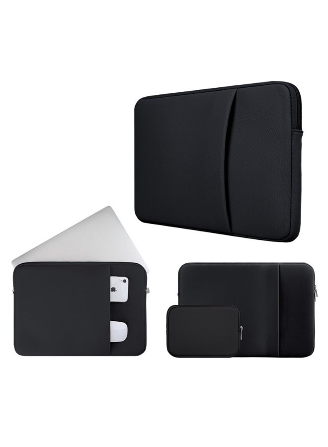 13 Inch Laptop Sleeve Case with Front Pocket & Accessories Pouch, Protective Soft Case Padded Cover Compatible with MacBook Neo A18 13.3" MacBook Air/Pro M1 M2 M3 M4  (Black) - Image 1