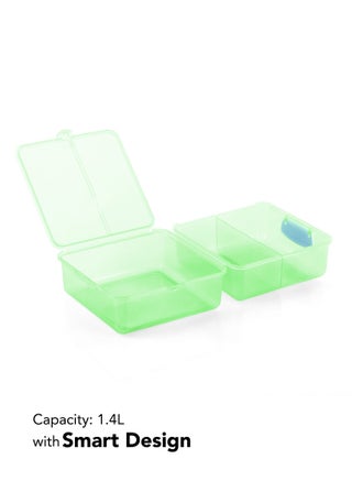 Lunch Box For Kids With 3 Compartment Smart Cube Green - view 2