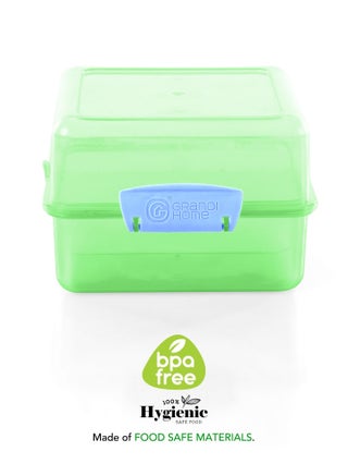 Lunch Box For Kids With 3 Compartment Smart Cube Green - view 4