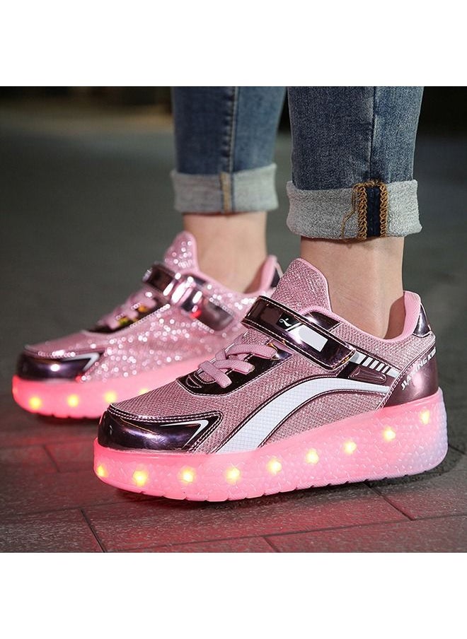 Generic - Roller Shoes USB Charge Girls Boys Sneakers with Wheels LED Roller Skates Shoes - Image 1