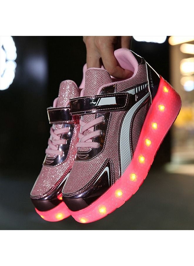 Generic - Roller Shoes USB Charge Girls Boys Sneakers with Wheels LED Roller Skates Shoes - Image 1