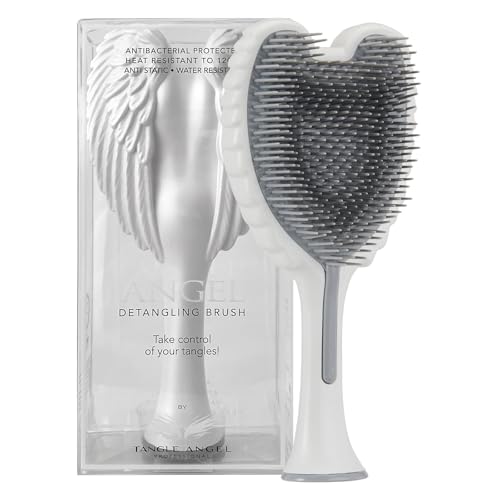 Tangle Angel Detangling Hair Brush Anti Static Angel Wing Hair Brush with Soft Flexible Bristle for Straight Wavy Hair Tangle Angel Hair Detangler Brushes for Blow Drying Shower Matt White - Image 1