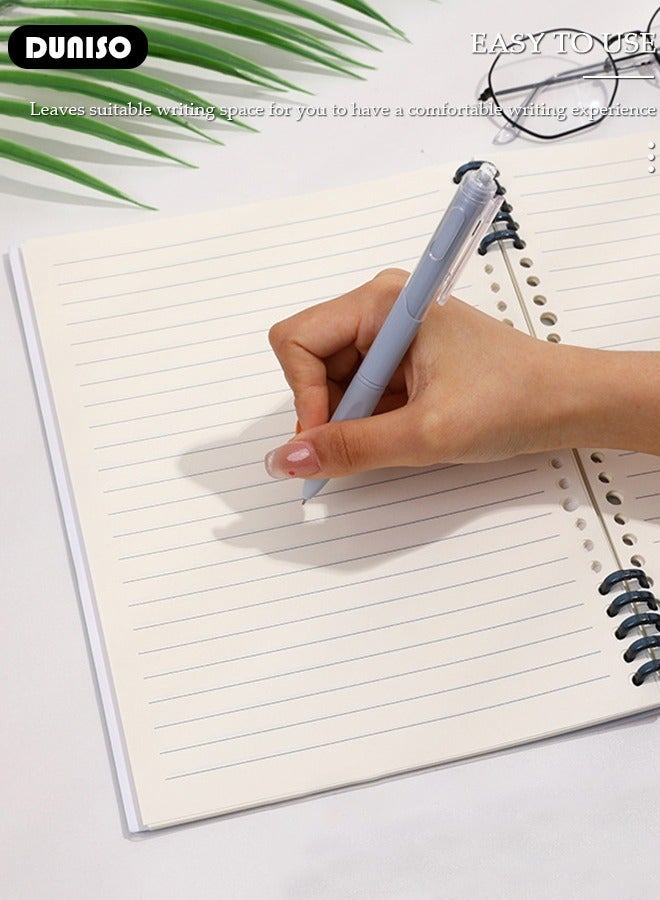 DUNISO Spiral Notebooks, A5 120 Pages Hardcover Journal Notebooks, Waterproof Scratch-resistant Loose Leaf Detachable Notebooks, Classic Transverse Line Notepad for Study and Work and Notes - Image 3