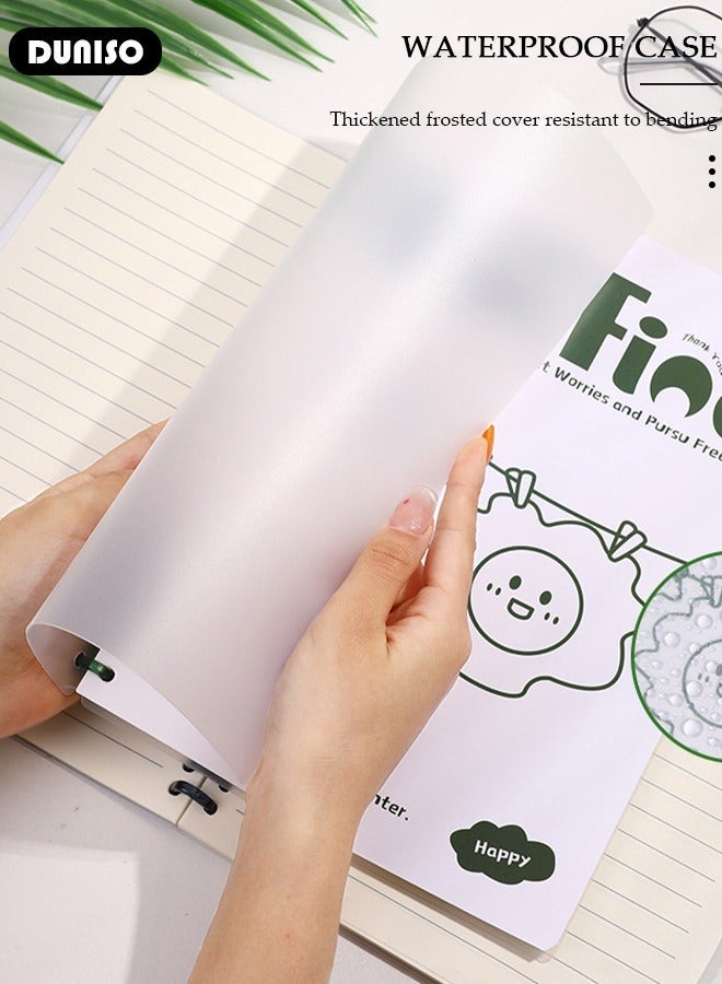 DUNISO Spiral Notebooks, A5 120 Pages Hardcover Journal Notebooks, Waterproof Scratch-resistant Loose Leaf Detachable Notebooks, Classic Transverse Line Notepad for Study and Work and Notes - Image 5