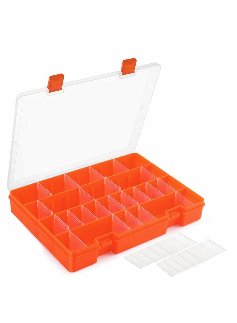 Excefore Plastic Compartment Container, Bead Storage Organizer Box Case with Adjustable Removable Dividers for Jewelry Craft Tackles Tools, 36 Compartments Storage Box (1PCS) - Image 1