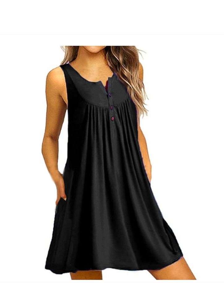 Loquat Fashion Simple Vest Casual Sleeveless Dress - Image 3