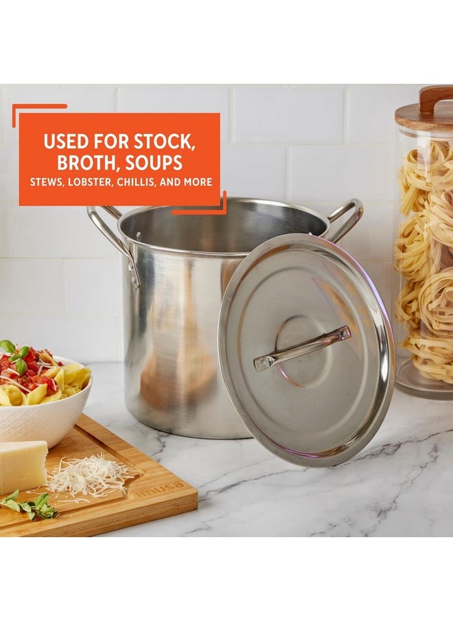 Imusa IMUSA 12 Quart Stainless Steel Stock Pot with Lid  - Image 5