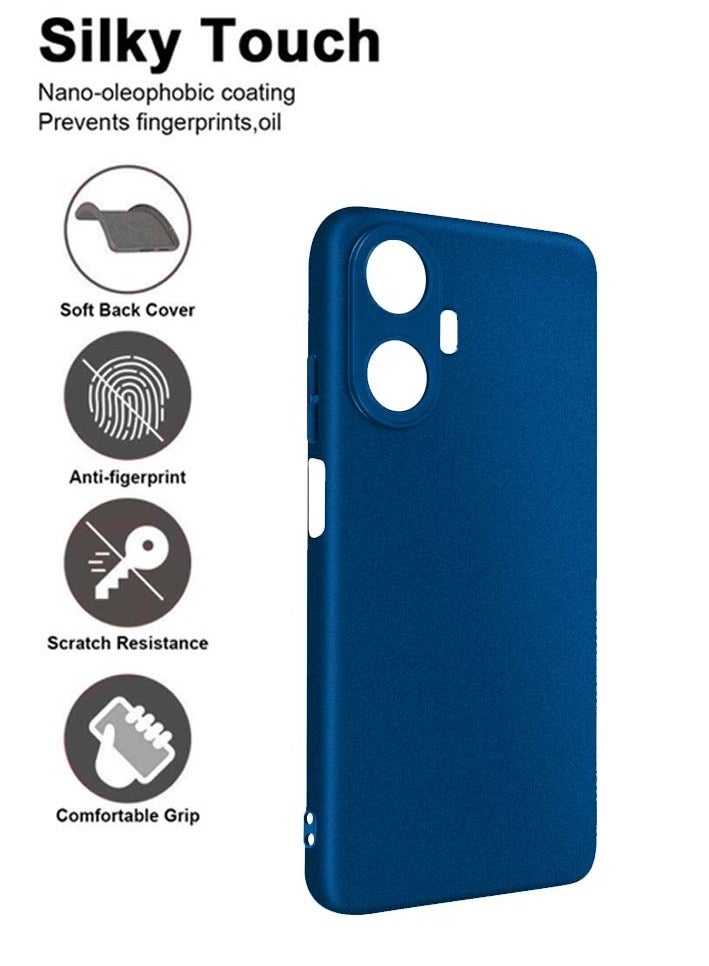 Techie Stylish TPU Silicone Back Cover Case for Realme C55 – Slim Fit Design, Smooth and Soft – Navy Blue - Image 3