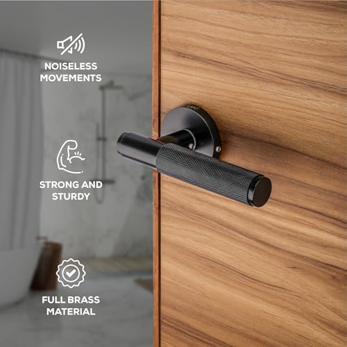 LAPO Door Locking System for Home | 45x45 Lock Body | Brass Latch | Compatible with Left-Right Door | Supports 30–50mm Thickness | Keyless Mechanism | Black Finish | 3 Years Warranty | Ro-2100 - Image 4