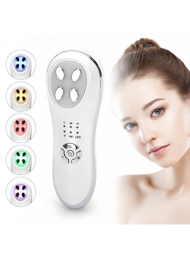 Multifunctional LED Photon Facial Rejuvenation Device (EMS, RF, and Electroporation Deep Infusion) – Suitable for Facial Lifting and Anti-Aging Around the Eyes (White, Essential Home-Use Model) - Image 1