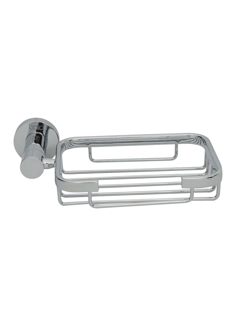 Bold Symphony Wall-Mounted Soap Dish Holder – Chrome-Plated Brass Rust-Proof Bathroom Accessory with Ventilated Design for Dry and Clean Soap - Image 1