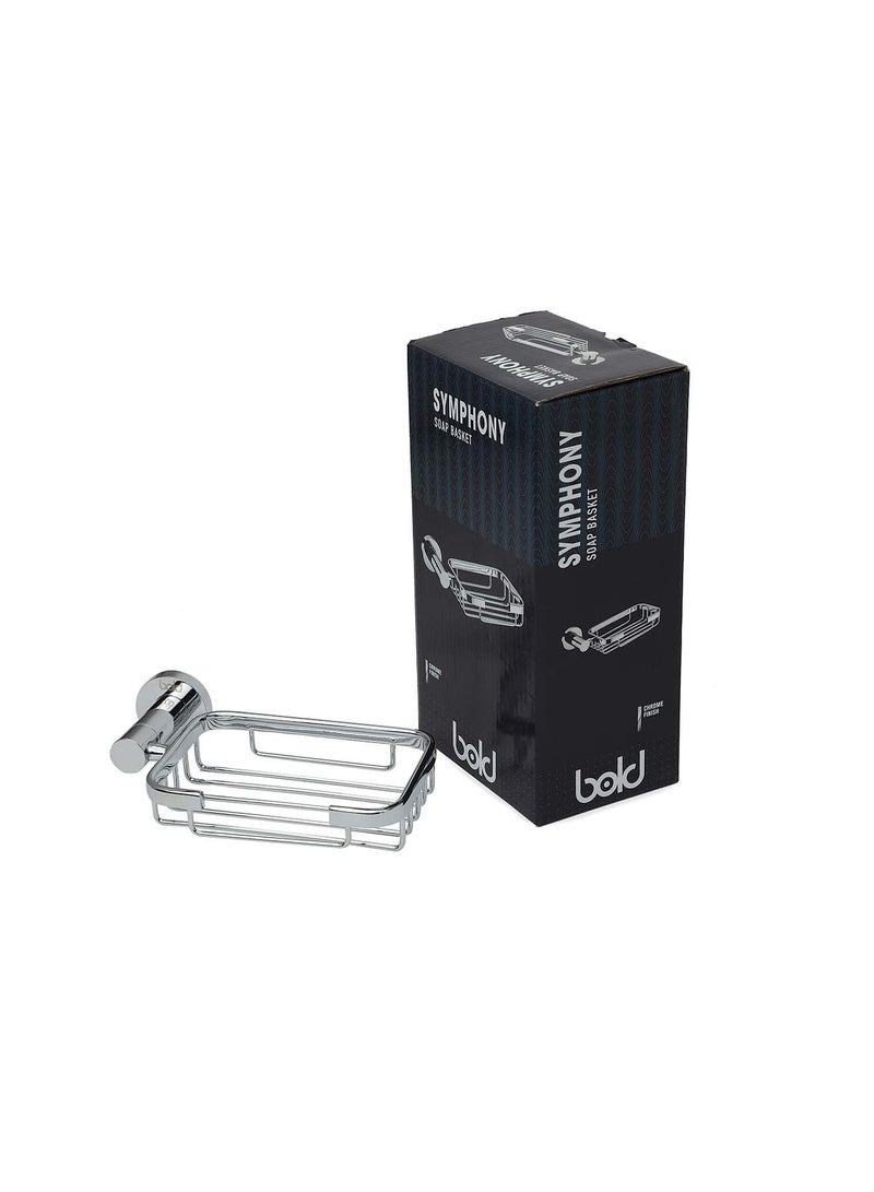 Bold Symphony Wall-Mounted Soap Dish Holder – Chrome-Plated Brass Rust-Proof Bathroom Accessory with Ventilated Design for Dry and Clean Soap - Image 3