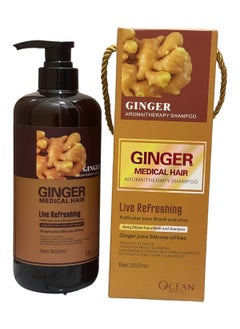 Generic GINGER MEDICAL HAIR SHAMPOO, Promotes Hair Strength & Thickness with increased volume & reducing breakage (800 ML) WITH HERBAL INGREDIENTS (Shampoo), 27.0 Fl Oz, 1 