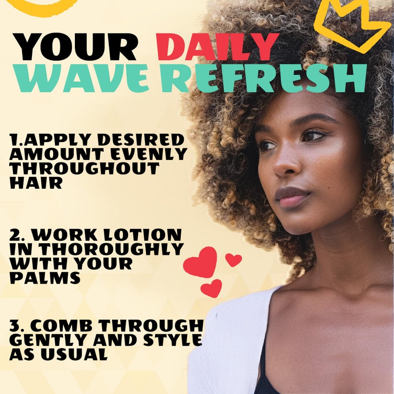 AllDay Locks Classic Wave Hair Lotion - Lightweight Curl Cream for Frizz Control & Hydration, Curly & Wavy Hair Styling Products for Women and Men, Lotion for Defining and Moisturizing - 7.7 oz Bottle - Image 5