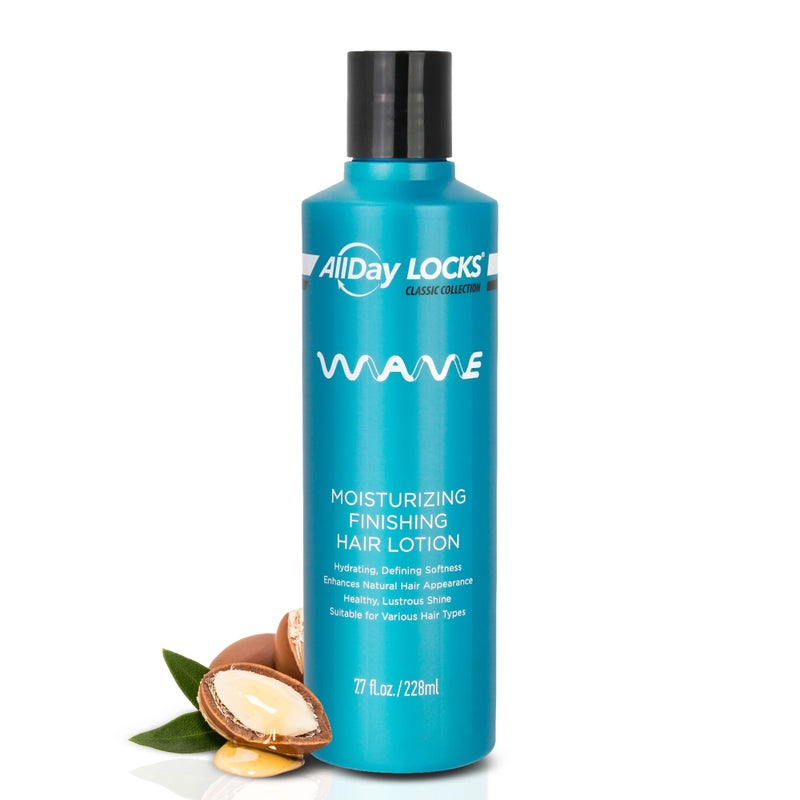 AllDay Locks Classic Wave Hair Lotion - Lightweight Curl Cream for Frizz Control & Hydration, Curly & Wavy Hair Styling Products for Women and Men, Lotion for Defining and Moisturizing - 7.7 oz Bottle - Image 1