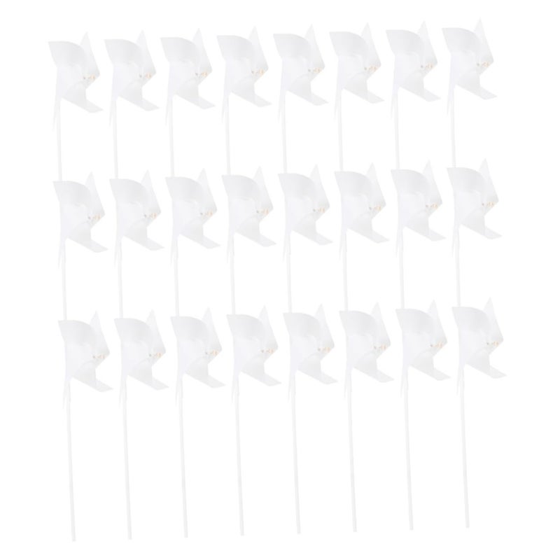 36Pcs DIY Blank Paper Pinwheels Unfinished for Painting Drawing Classroom Activities Family Fun - Image 2