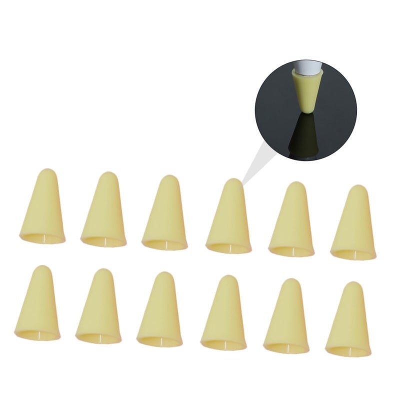 12 قطعة غطاء طرف القلم، حالة استبدال، مادة غير قابلة للانزلاق وصامتة، إكسسوارات احترافية - Image 2