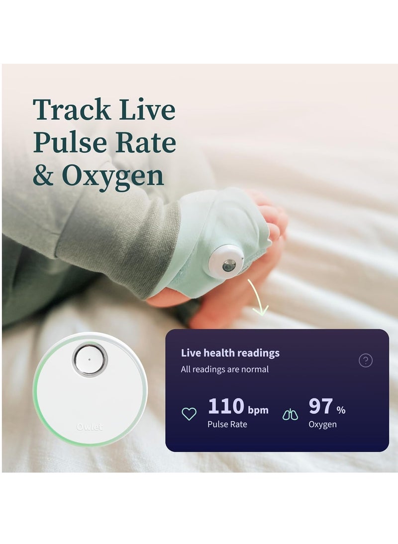أوليت جهاز مراقبة الأطفال الذكي Owlet® Dream Duo: كاميرا Dream Sock® Plus Owlet المعتمدة من إدارة الغذاء والدواء الأمريكية - يتتبع معدل النبض والأكسجين ويُنبه أثناء مشاهدة الطفل في فيديو عالي الدقة 1080 بكسل بتقنية WiFi - Image 2