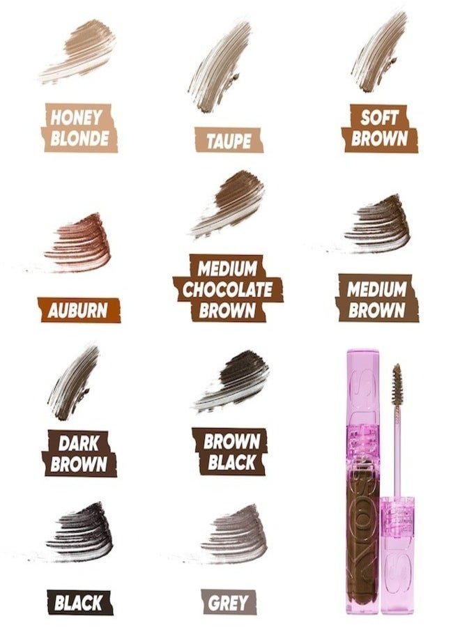 Kosas - Kosas Air Brow Tinted Clean Volumizing Eyebrow Gel 3.7g - Soft Brown - Light Brown/Dark Blonde Full, Fluffy & Defined Brows - Image 1