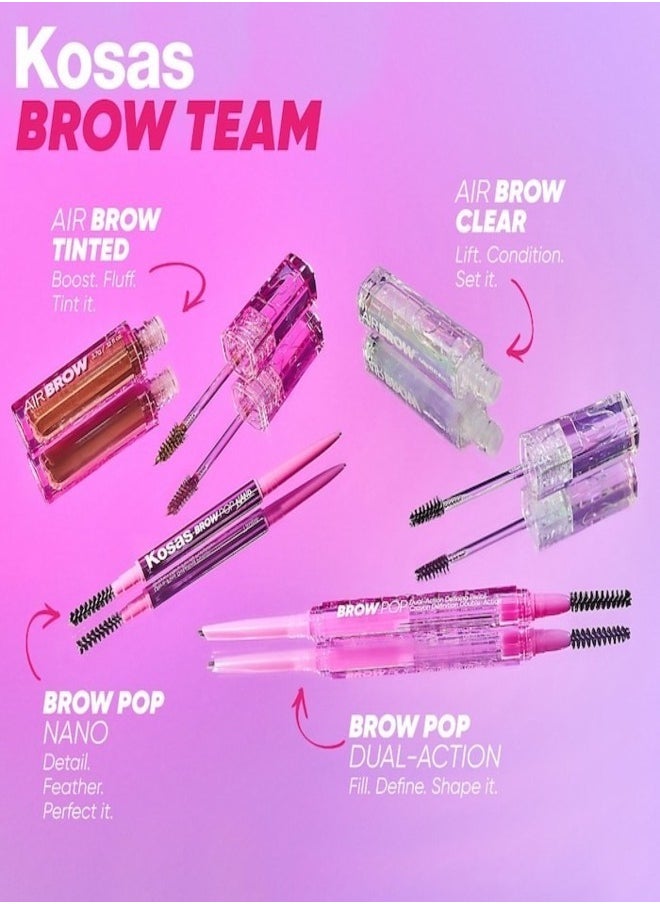 Kosas - Kosas Air Brow Tinted Clean Volumizing Eyebrow Gel 3.7g - Soft Brown - Light Brown/Dark Blonde Full, Fluffy & Defined Brows - Image 1