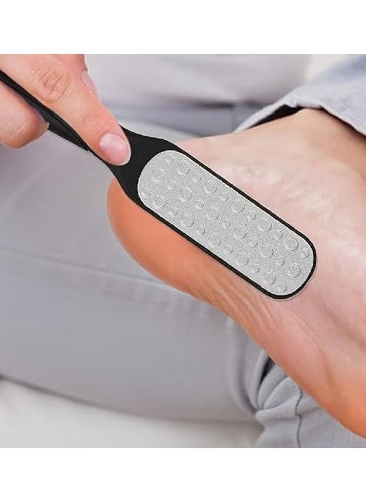 Generic - Double-Sided Foot File – Dead Skin and Callus Remover for Cracked Heels Rough & Smooth Surfaces for Exfoliating and Polishing – Wet or Dry Use Professional Pedicure Tool – 1 Piece in Random Color – Instant Smooth Results - Image 1