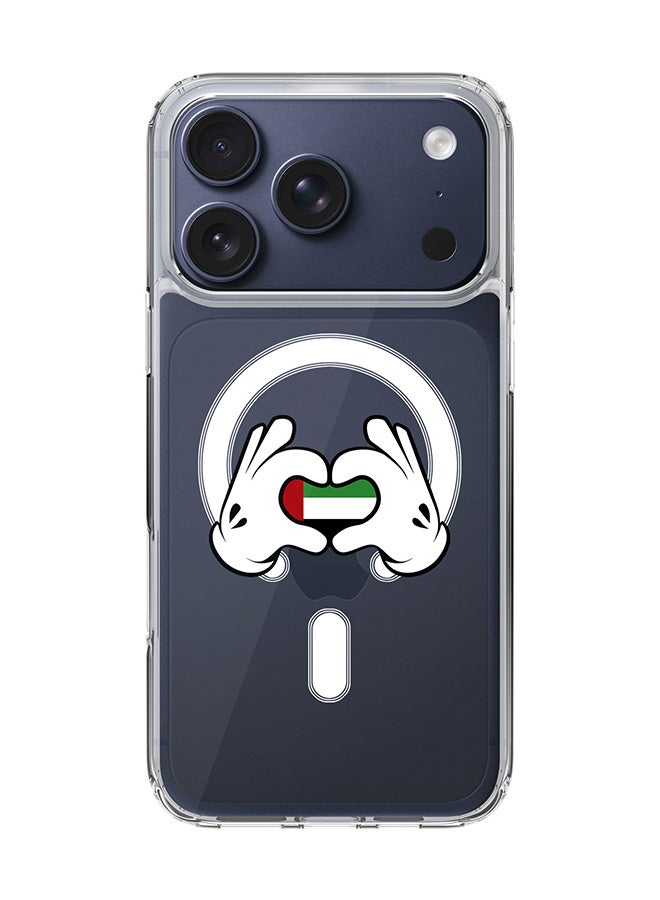 Stylizedd Classic Clear MagSafe Case for iPhone 17 Pro , Hybrid Soft Case Flexible Edges Anti Drop TPU PC Gel Thin Transparent Cover [ Designed for iPhone 17 Pro ] - Emarati Love