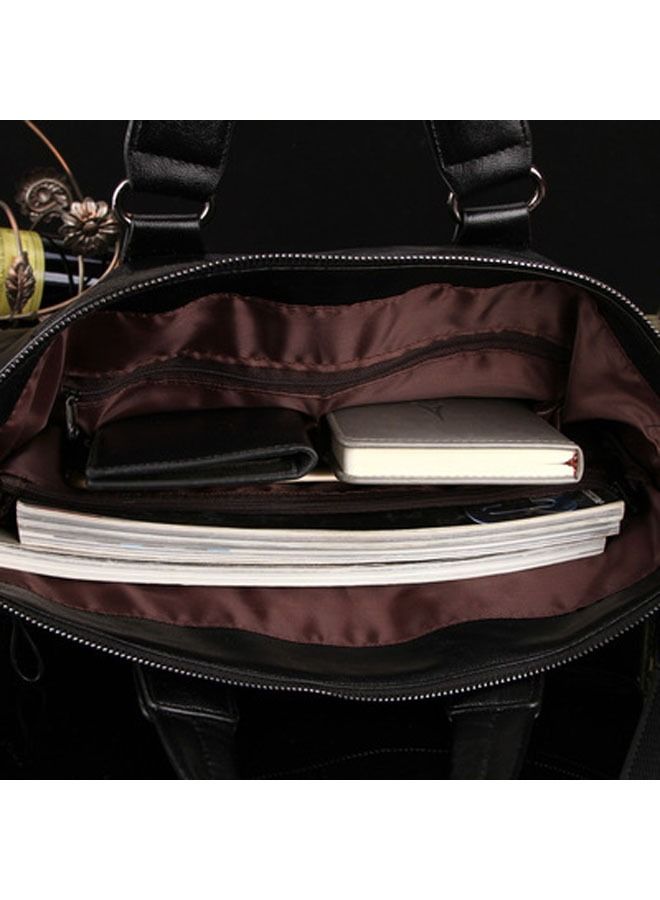 Men's 15.6 Inch Laptop Bag Business Leather Briefcase Messenger Bag Office Bag Travel Bag - Image 3