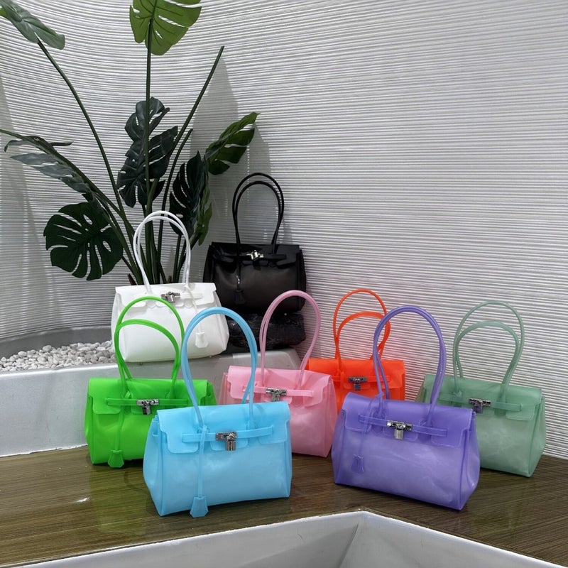 Clear TPU Jelly Tote Bag with Studs - Image 2