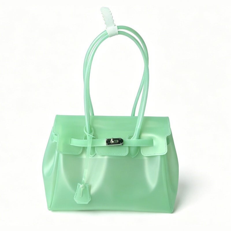 Clear TPU Jelly Tote Bag with Studs - Image 1