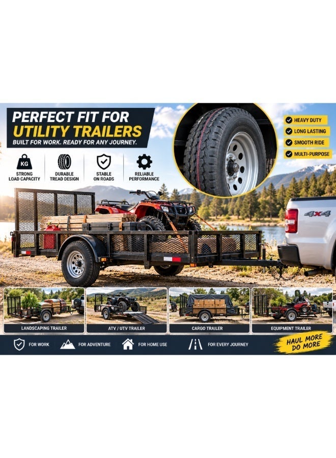Duro HF-215 4.80-12 Trailer Tire, 6PR Load Range C, Tubeless Highway Tread, 12-Inch Rim, Utility, Cargo & Boat Trailers, 1 Tire - Image 4