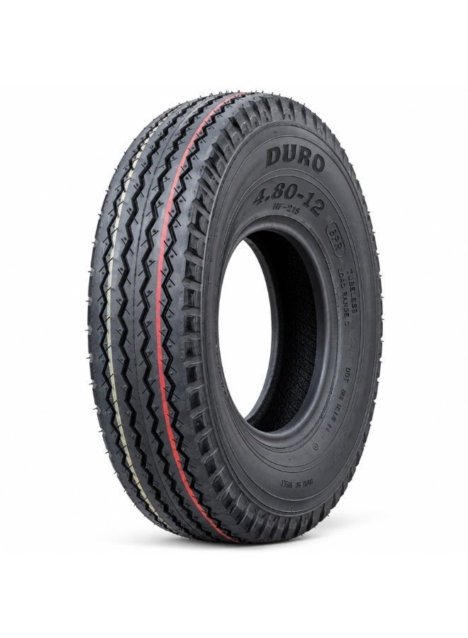 Duro HF-215 4.80-12 Trailer Tire, 6PR Load Range C, Tubeless Highway Tread, 12-Inch Rim, Utility, Cargo & Boat Trailers, 1 Tire - Image 5