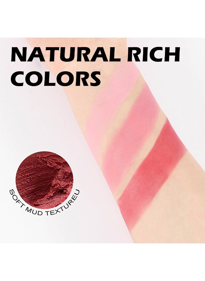 HelloKiss Tint Trio Wonder-3 In 1 Blush+Lip，Color palette, multi-colored blush paste lip paste Strawberry plate  - Image 4