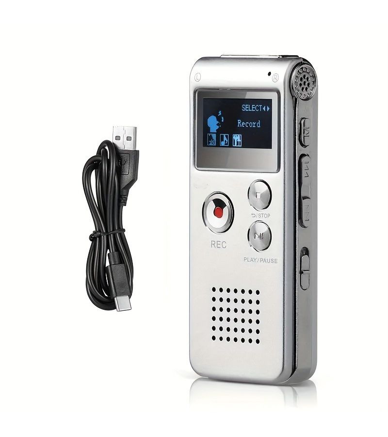مسجل صوت رقمي سيلفري بسعة 8 جيجابايت مع مشغل MP3، بطارية ليثيوم بوليمر قابلة للشحن، 6 أوضاع تسجيل، سعة تسجيل صوتي تصل إلى 650 ساعة، تشغيل بالصوت. - Image 5