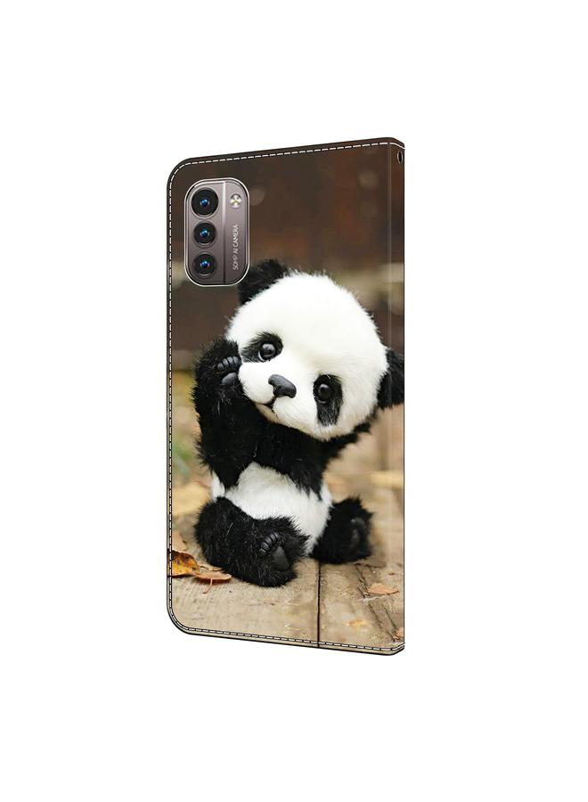 اس-توب جراب لهاتف Nokia G21/G11 مصنوع من الجلد المطلي بالكريستال - Image 3