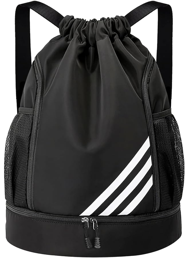 S-TOP Xspring Drawstring Backpack, Fashionable String Bag with Multiple Compartments, Comfortable Shoulder Straps for School, Travel and Daily Use - Image 1