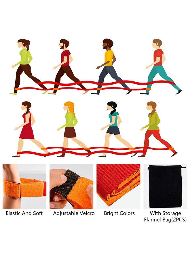 Sumind 2 Sets Legged Race Bands For Kids Field Day Team Building Games For Work Birthday Holiday Party Outdoor Activities For Adults Boys Girls Group Fun Games(39 X 4 Inch) - Image 4