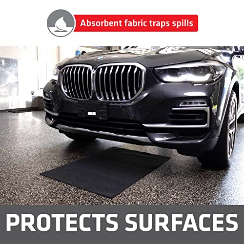 Drymate Oil Spill Mat (29" x 36"), Premium Absorbent Oil Pad, Reusable, Washable, Durable, Waterproof Backing Contains Liquids, Protects Garage Floor Surface (USA Made) - Image 2