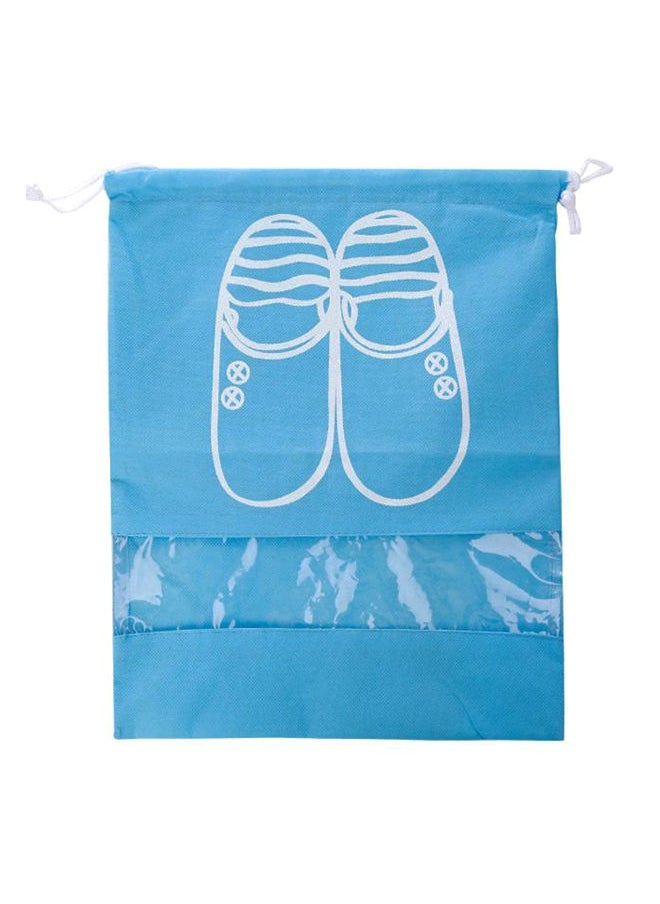 NIBEMINENT Dust Proof Shoe Organizer Bag Blue/Clear  - Image 1