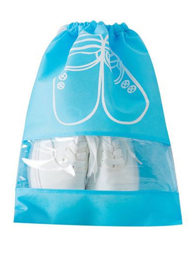 NIBEMINENT Dust Proof Shoe Organizer Bag Blue/Clear  - Image 2