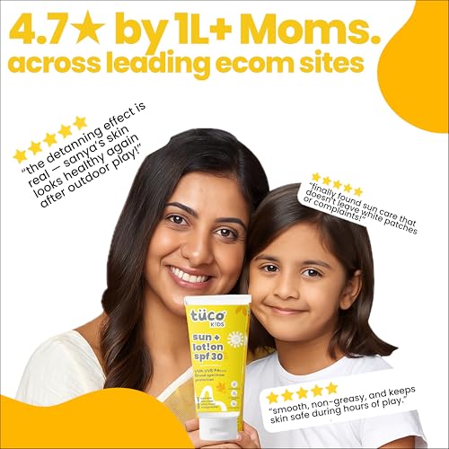 TuCo SPF 30 All Skin Kids Dull Skin Soap (75 gm x 3) & Sunscreen Lotion (100 ml) | Safe For Kids | Ages 2-5, 5-10, 10-15 | Paraben & Sulfate Free | Pack of 4 - Image 5