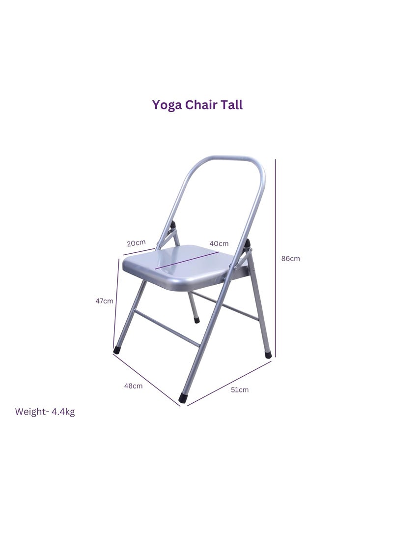 YOGIKUTI YOGIKUTI Iyengar Yoga Chair Metal Yoga Chair Iyengar Yoga Props Yoga Chair Backless Yoga Chair Chair for Perfect Iyengar Yoga Practice Yoga Bench  - Image 2