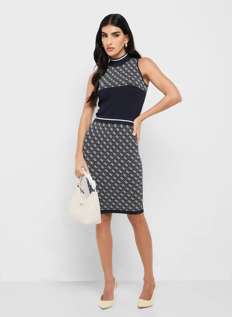 جس Lise High Waist 4G Skirt