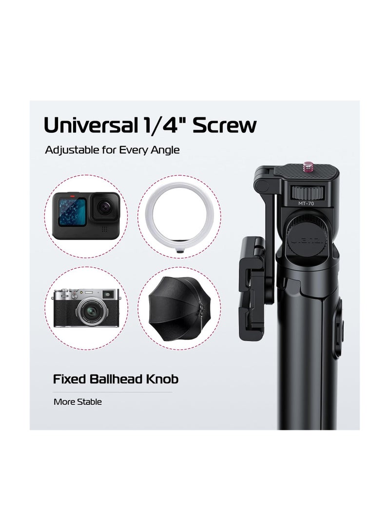 Ulanzi ULANZI MT-70 Tripod – Compact Desktop Tripod with Adjustable Ball Head, 1/4" Screw Mount, Anti-Slip Rubber Feet – For Smartphones, DSLR, Action Cameras & Webcam Setups  - Image 5