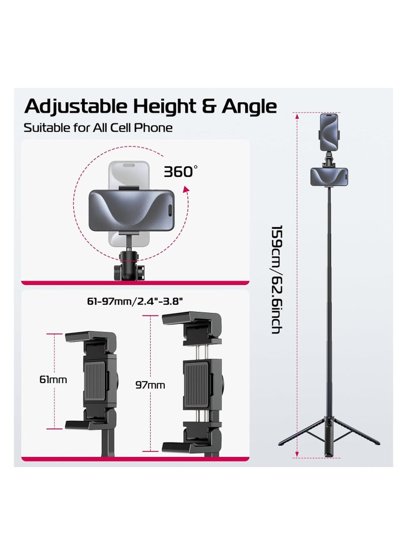 Ulanzi ULANZI MT-70 Tripod – Compact Desktop Tripod with Adjustable Ball Head, 1/4" Screw Mount, Anti-Slip Rubber Feet – For Smartphones, DSLR, Action Cameras & Webcam Setups  - Image 3