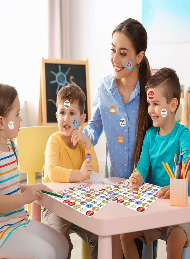 COCHIE 1 1/2" Cute Preschool Kindergarten Math Reward School Stickers, 480PCS Pre-K Self-Adhesive Sticker, Reward Sticker Decal Labels for Kids Toddlers Students Classroom Must Haves (Math Reward) - Image 5