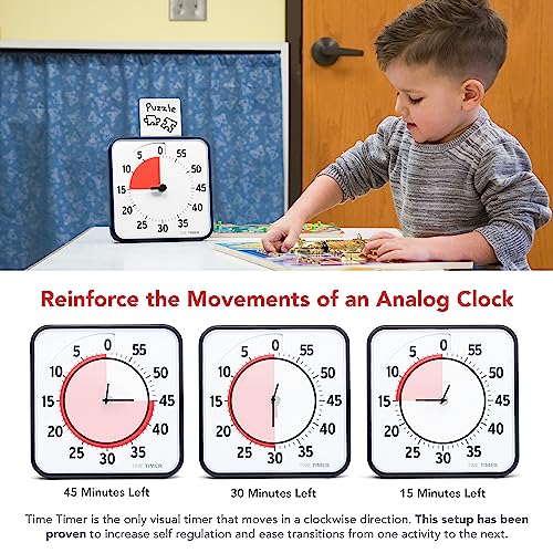 TIME TIMER 8 inch Visual Timer - 60 Minute Desk Countdown Clock with Dry Erase Activity Card, Also Magnetic - for Kids Classroom, Homeschooling Study Tool, Task Reminder, Home and Kitchen Timer - Image 5