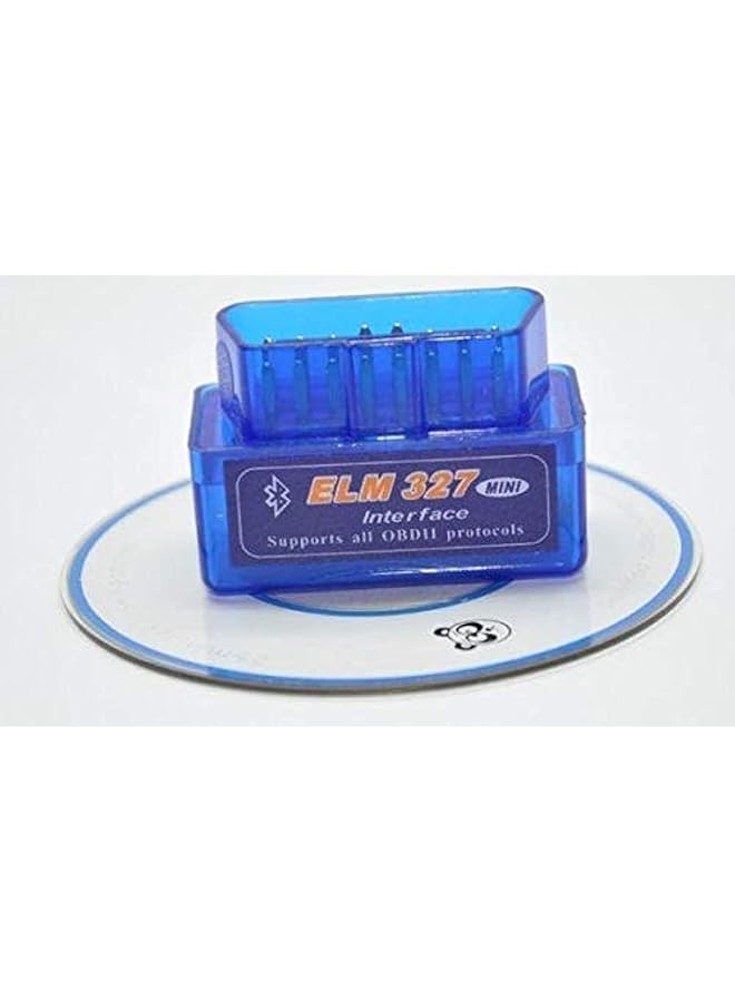ELM 327 Super Mini Bluetooth Torque V2.1 Obdii/Obd-Ii/Obd2 Protocols Car Auto Diagnostic Scan Tool - Android -Blue - Image 1