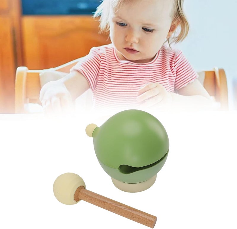 Wooden Fish Night Light, Rechargeable Cordless Bedside Lamp, Blue with 3 Level Brightness and Cute Stickers - Dimmable Soft Warm Illumination, Portable Wireless Use (Green) - Image 3