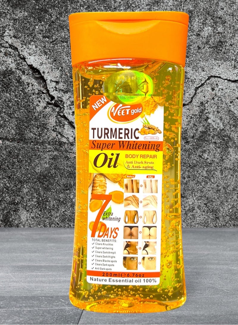 فيت جولد جل زيت الكركم لتبييض الجسم الفائق 200 مل - Image 1