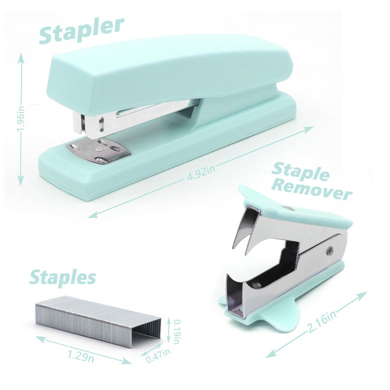 UPSIME Green Office Stapler, 25 Sheet Capacity with 2000 Staples and Staple Remover, Desktop Stapler,Green Office Supplies for Students and Office Clerks - Image 2